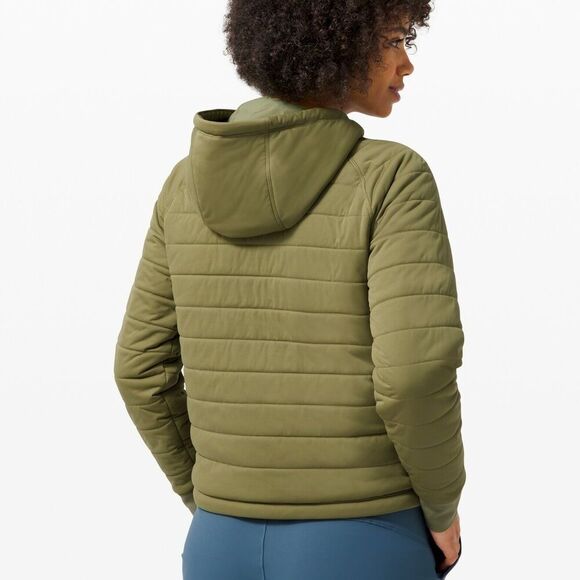 lululemon dynamic movement puffer hoodie‎ bronze green size 10 - Picture 2 of 10
